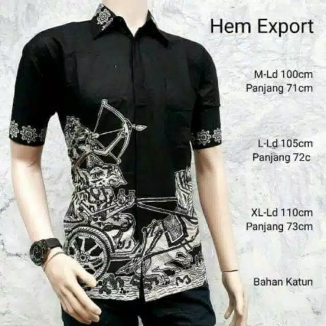kemeja batik motif KUBUS COKLAT