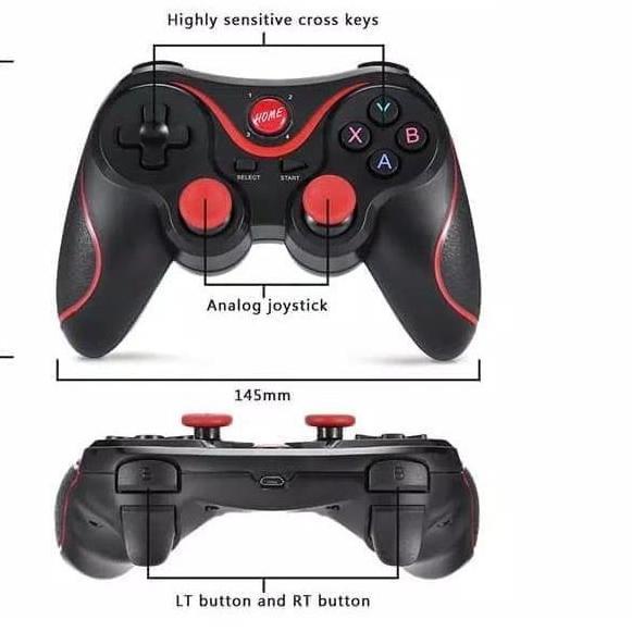 ➯ Gamepad | Game Pad Bluetooth X3 plus HOLDER / Bluetooth X3 Game Controller HP Android & TV Box ✸