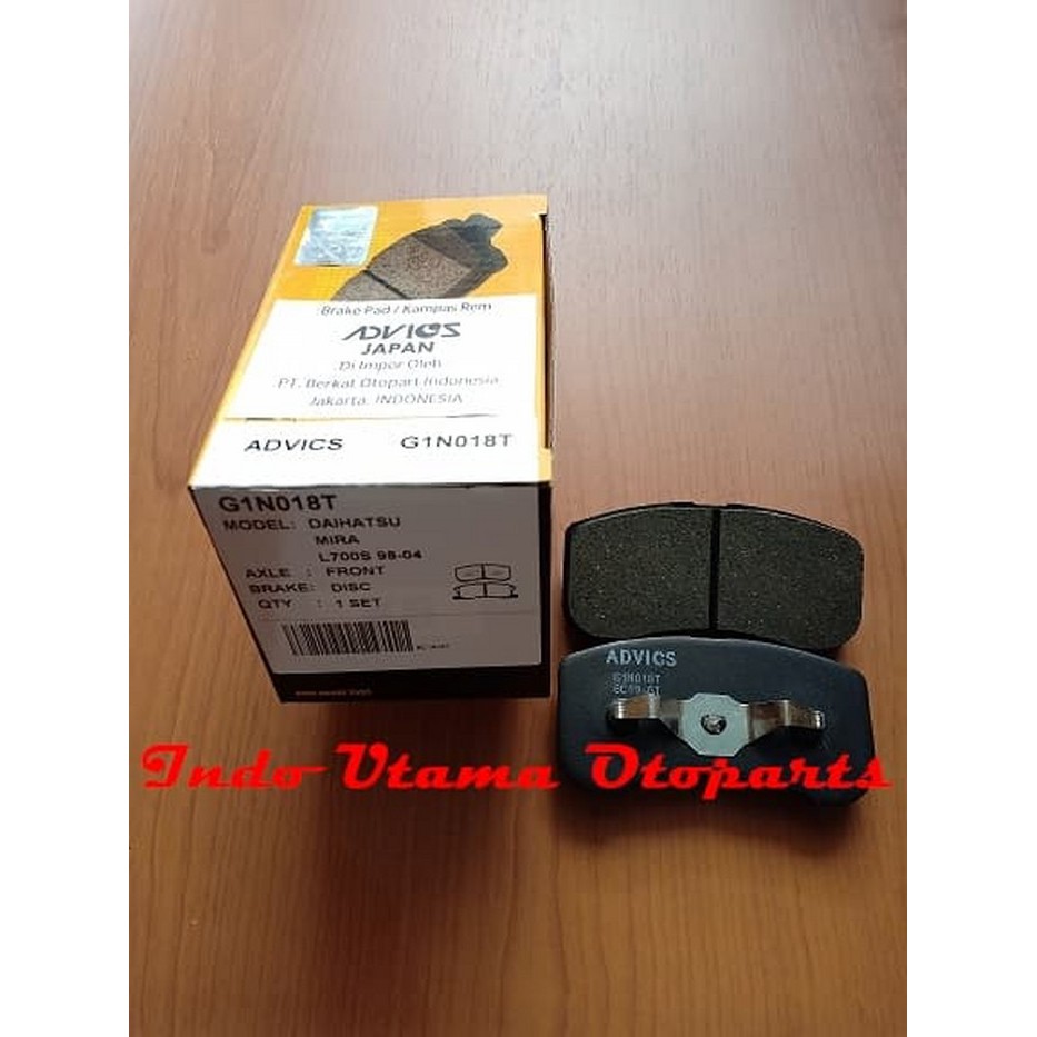 Brake Pad AISIN Agya Ayla Kampas Rem ADVICS G1N018T - ORIGINAL