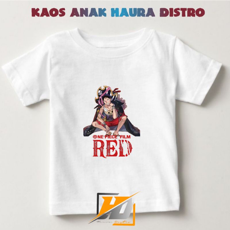 KAOS ANIME ANAK ONE PIECE RED BAJU ONE PIECE RED ANIME