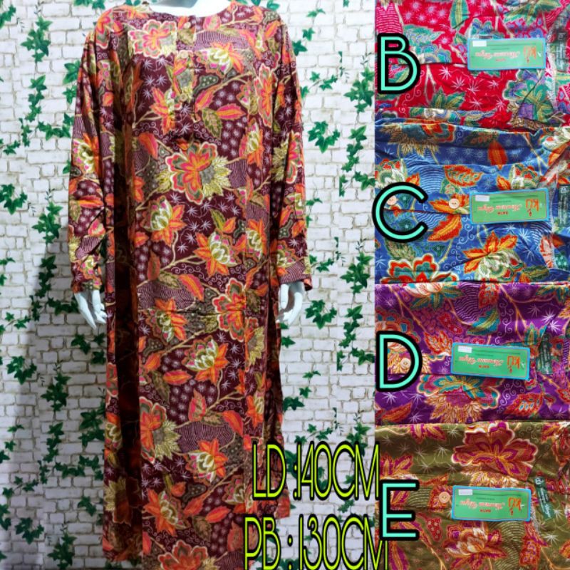 Daster Kencana Ungu Jumbo lengan panjang Label Hijau