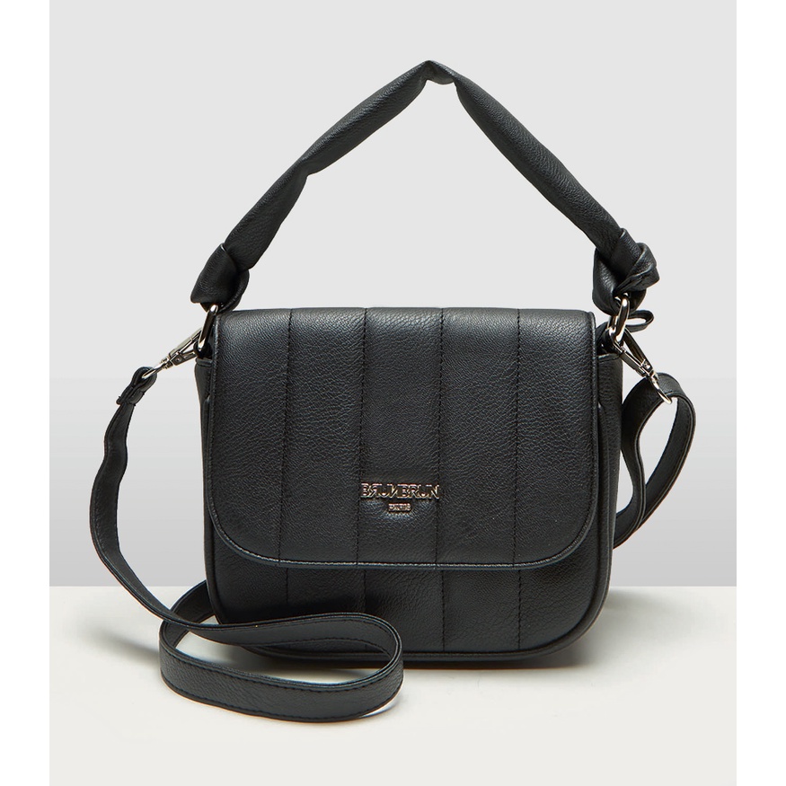 TAS TENTENG WANITA PUFFY BOWLER BLACK BT8244P3 BRUNBRUN PARIS