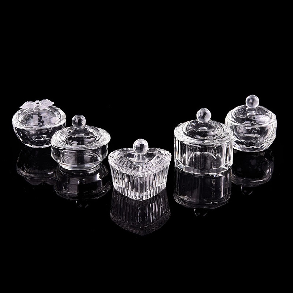 [OOID] Nail Art Glass Cup Dappen Dish for Arcylic Nail Art Liquid Holder Powder Bowl ID