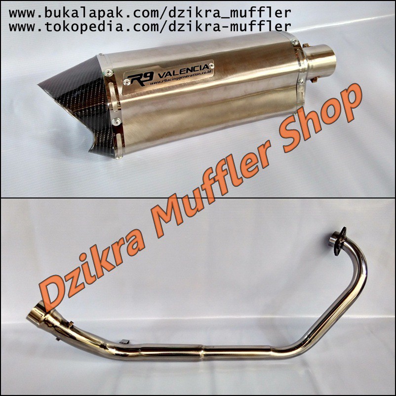 Knalpot racing R9 valencia for CBR250R - Ninja RR Mono - Pulsar 200NS