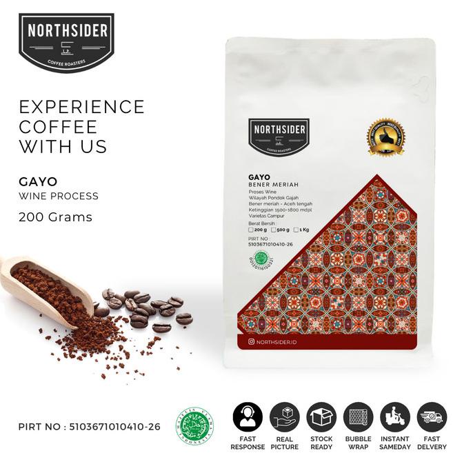 

BIJI KOPI ARABIKA GAYO WINE NATURAL - 200GR NORTHSIDER COFFEE