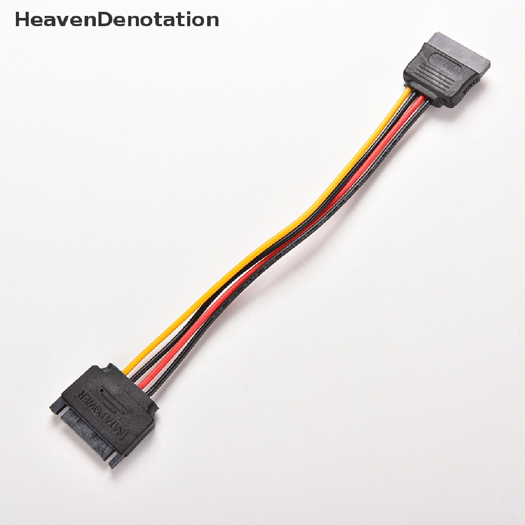 (Heavendenotation) Kabel Power Extension Sata 15pin Male Ke Female Panjang 8 &quot;