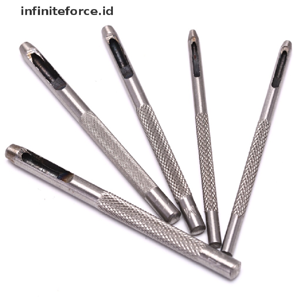 (Infiniteforce.Id) 5pcs / Set Puncher Pembuat Lubang Ikat Pinggang Kulit Diy