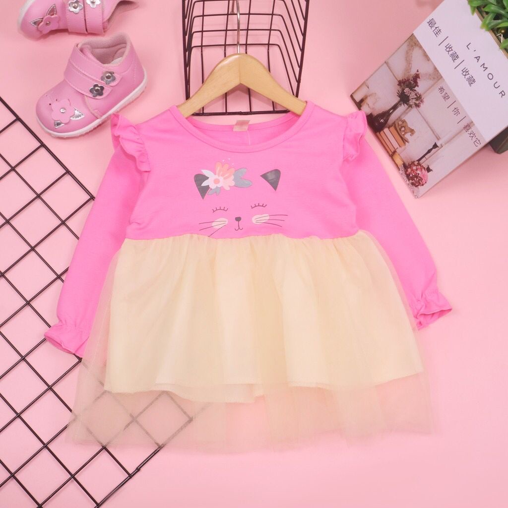 BARU! LIA016 - Dress Korea Bayi 0-3 tahun Perempuan Fashion Terlaris Baju Pesta Pergi Jalan