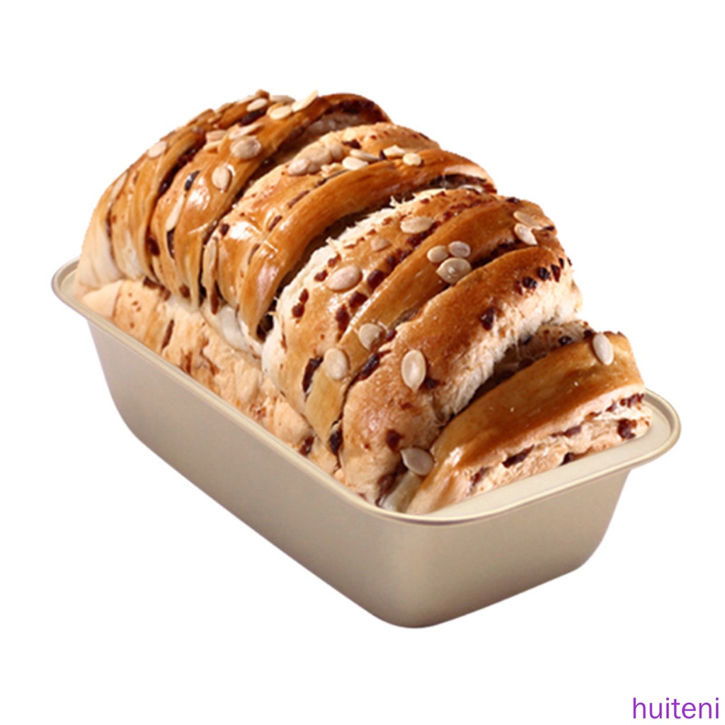 Cetakan Roti Panggang Bentuk Persegi Panjang Bahan Carbon Steel Anti Lengket Warna Emas Untuk Dapur