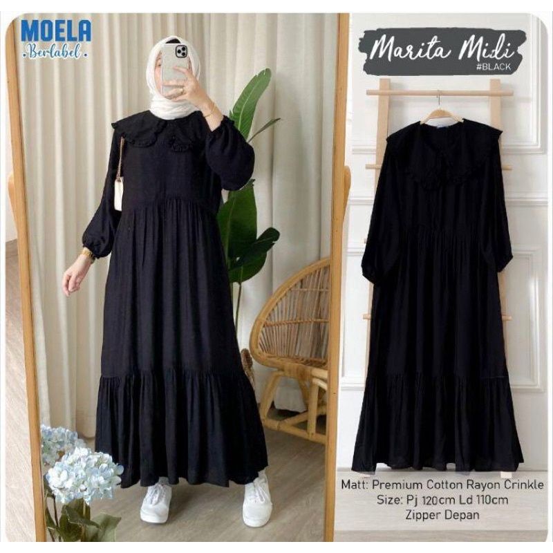 DRESS MIDI CRINKLE/DRESS MUSLIMAH