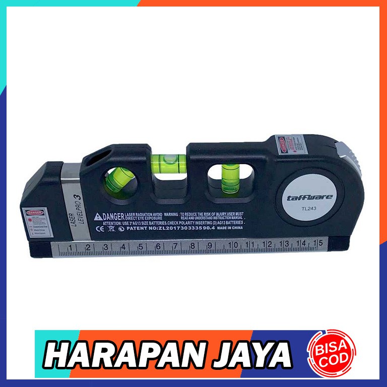 

Penggaris Laser Horizontal 250CM + Waterpass LEVELPRO3