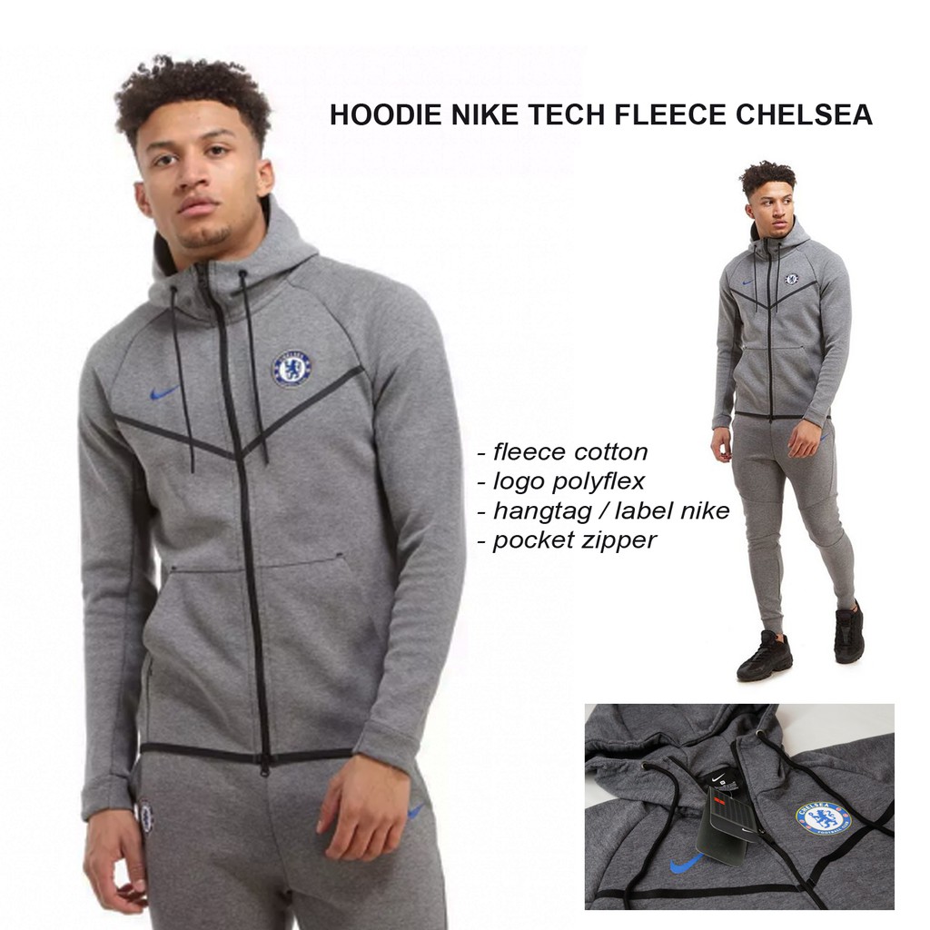 JAKET HOODIE NIKE V TECH KLUB CHELSEA GRADE ORI PREMIUM QUALITY