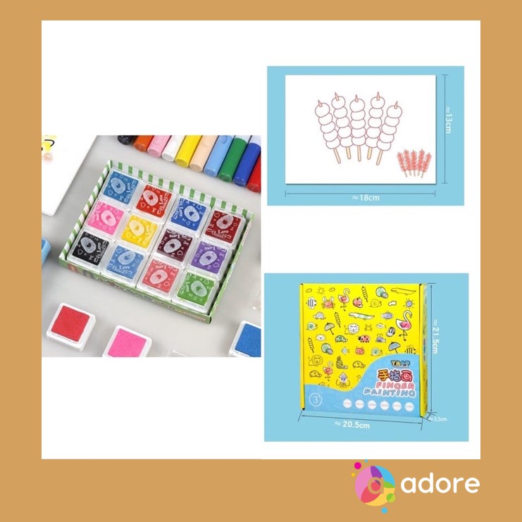 

Finger painting art box set / DIY Fingerprint Painting Set