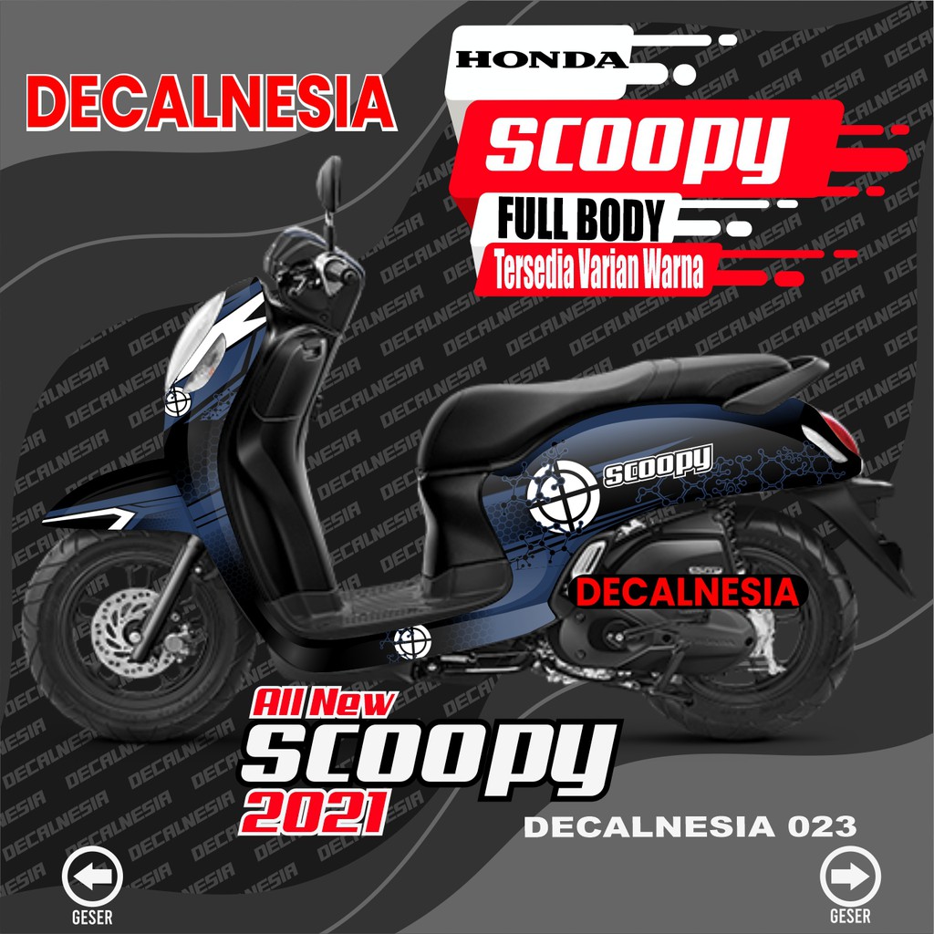 Decal Full Body Motor Honda Scoopy All New 2021 Aksesoris Variasi Stiker Scoopy