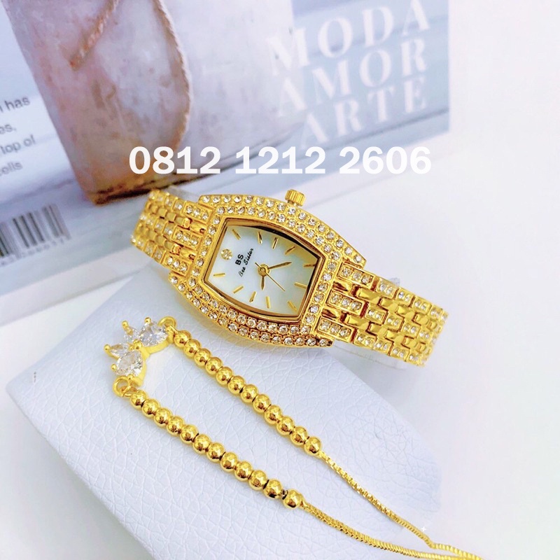 Jam Tangan Bee Sister Square Asli Mewah Versi Korea