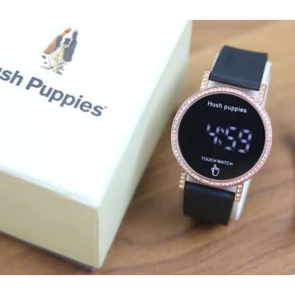 Jam tangan Wanita HushPuppies Digital Bulat hp930 strap rubber