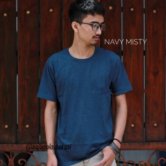 Kaos polos twotone polosan misty kaos distro murah