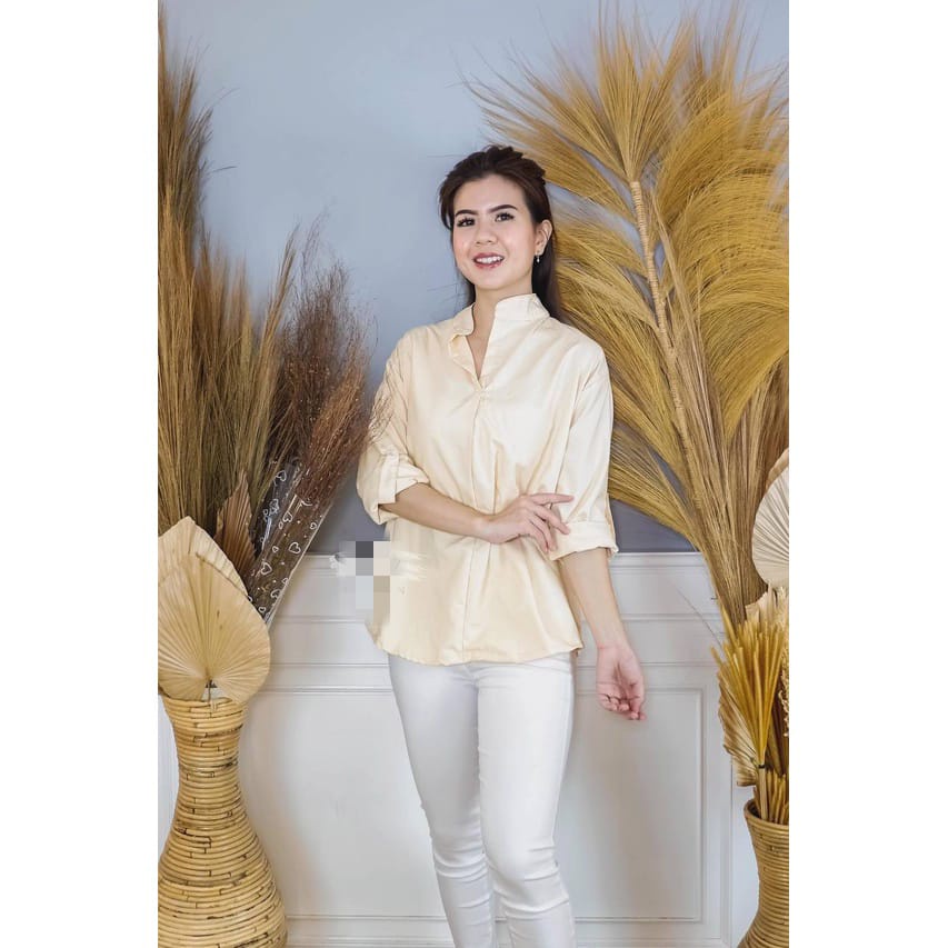 BEFAST - ZEC OOTD Wanita Blouse UMJIYA / Meyra Oversize Blouse / Blouse Casual Terbaru / Blouse Bisa Di Pakai Wanita HIjab / Oversize Blouse Lengan Panjang