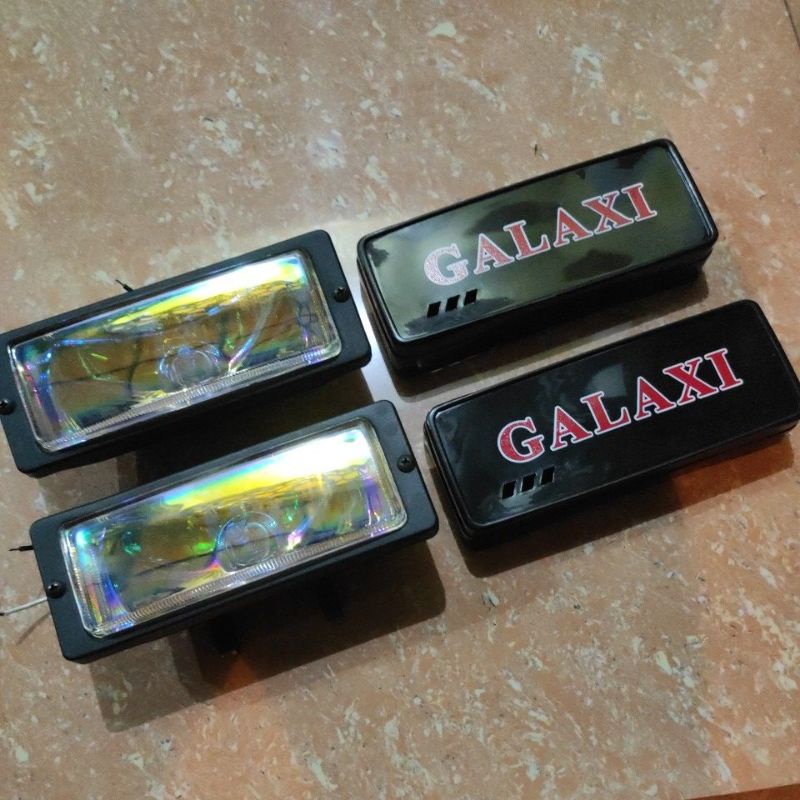 foglamp BUMPER kotak persegi galaxy warna kuning DAN PUTIH MERK DLAA MODIF KIJANG GRAND UNIVERSAL kuning putih clear rainbow pelangi