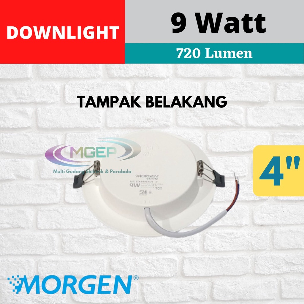 Morgen Downlight Bulat Grand Series IB Tanam 9 Watt White Super Murah