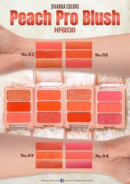 SIVANNA COLORS Peach Pro Blush In The Peach #HF6030 Thailand / Blushon Blush On / Pigmented