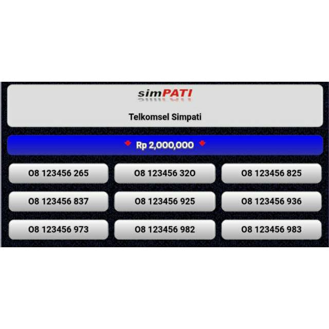 NOMOR CANTIK SIMPATI 11 DIGIT 08123456 XXX