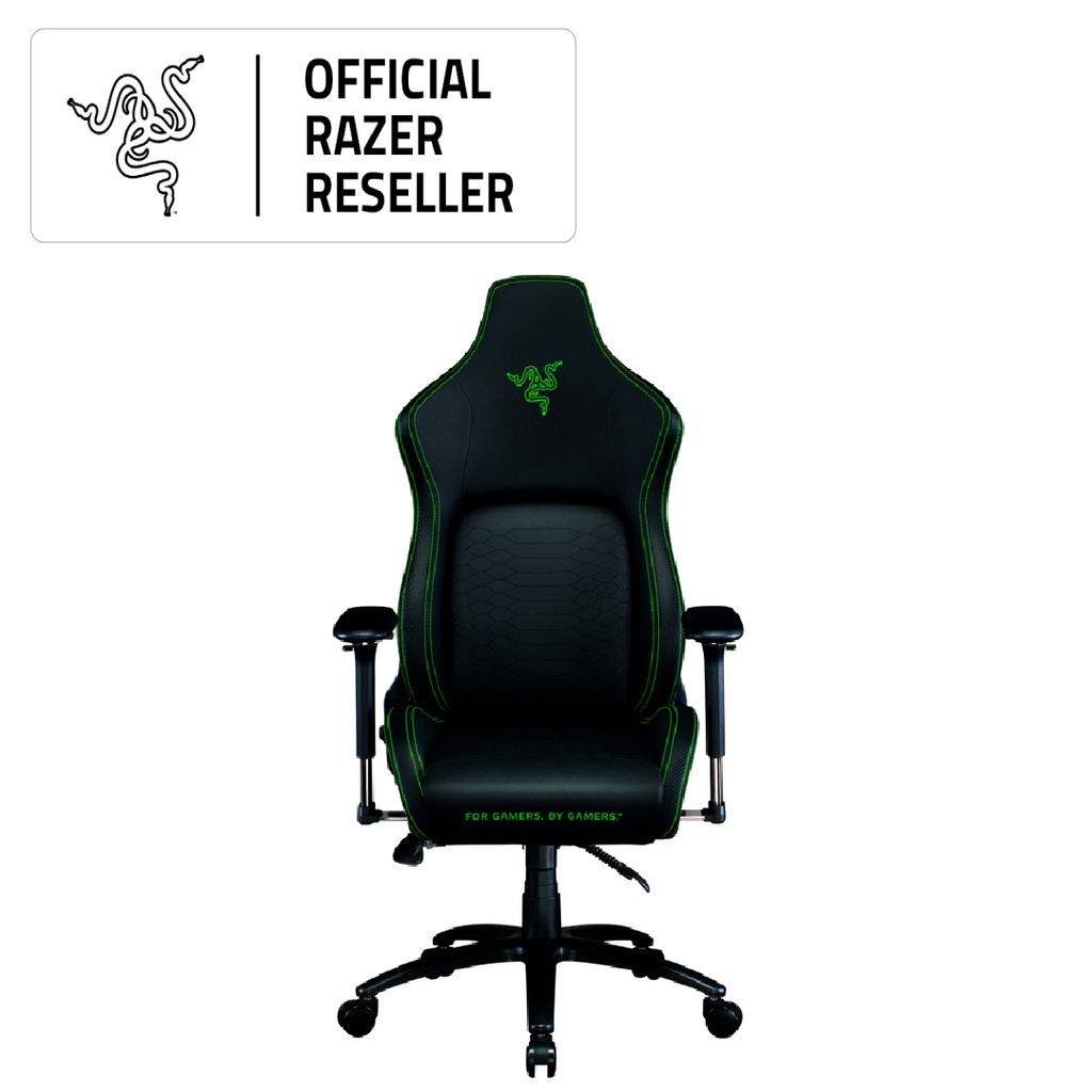 Razer Iskur Green Gaming Chair With Built In Lumbar Support Shopee Indonesia