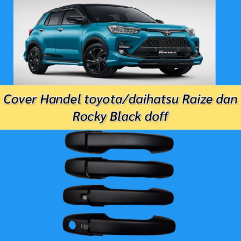 Cover handel toyota Raize dan Daihatsu Rocky Black Doff