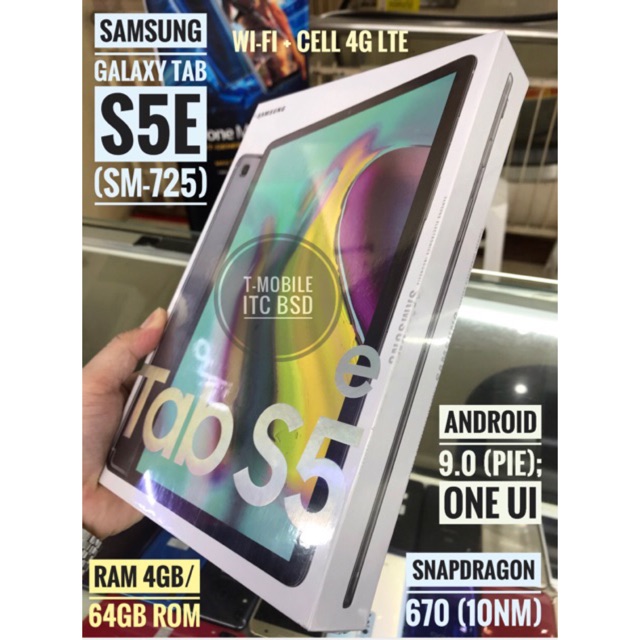 SAMSUNG Galaxy Tab S5e SM-725 10.5” inch 2019 BLACK RAM 4GB 64GB - RESMI SEIN