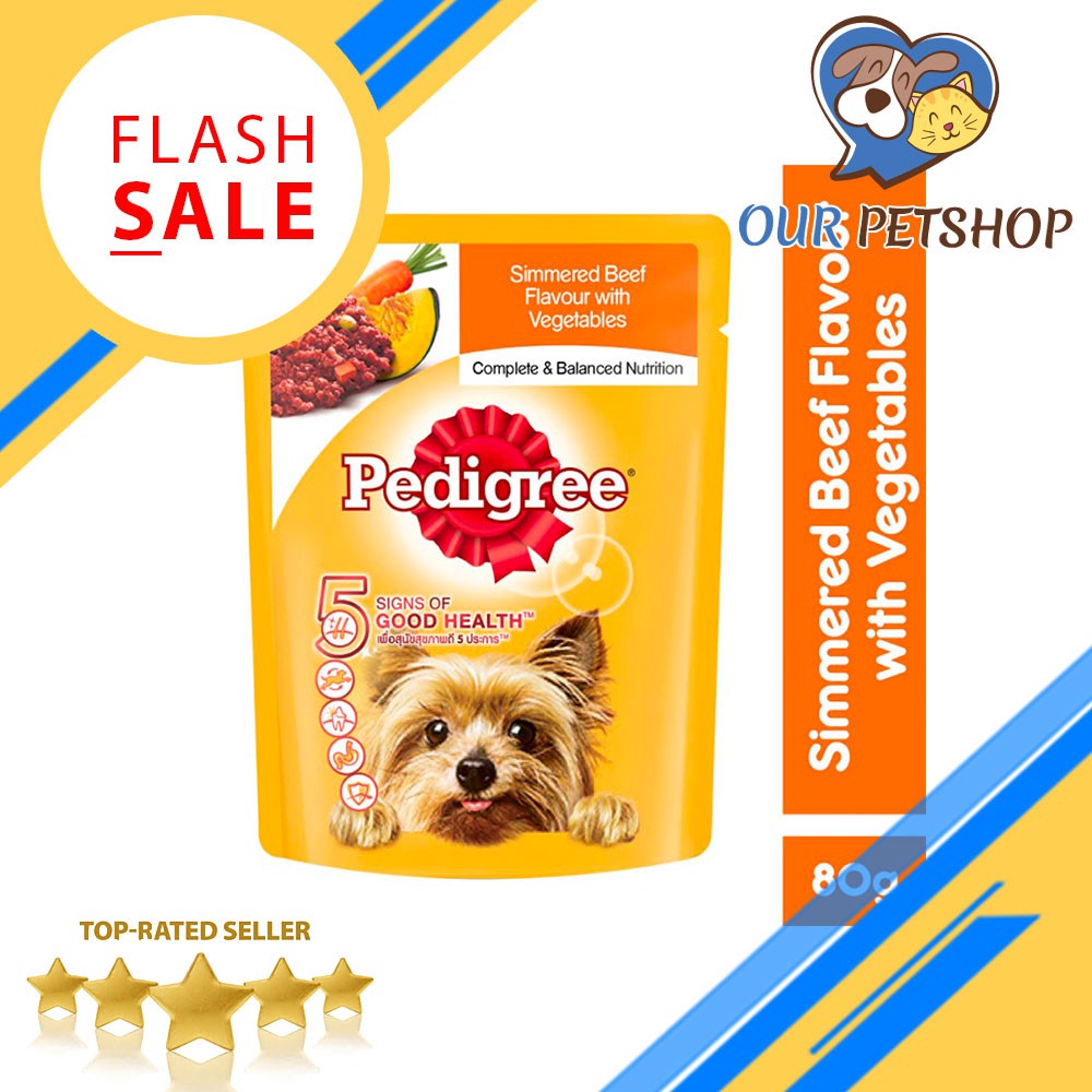Jual MAKANAN ANJING PEDIGREE POUCH SIMMERED BEEF VEG 80GR | Shopee ...
