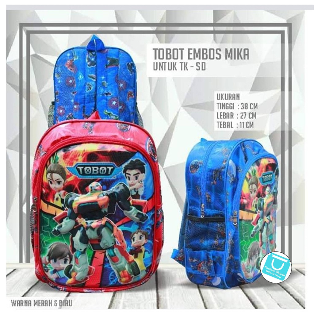 DISKON!!! TAS ANAK TIMBUL SD TAS EMBOS UKURAN BESAR KARAKTER KARTUN LUCU