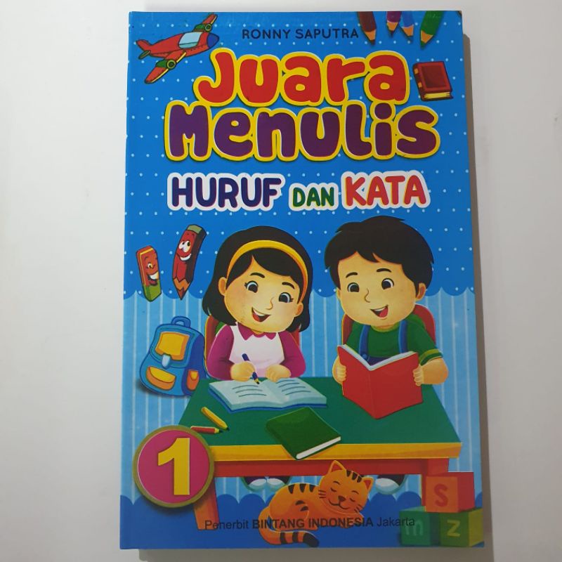 BUKU TK JUARA MENULIS HURUF &amp; KATA (PER JILID/PAKET)