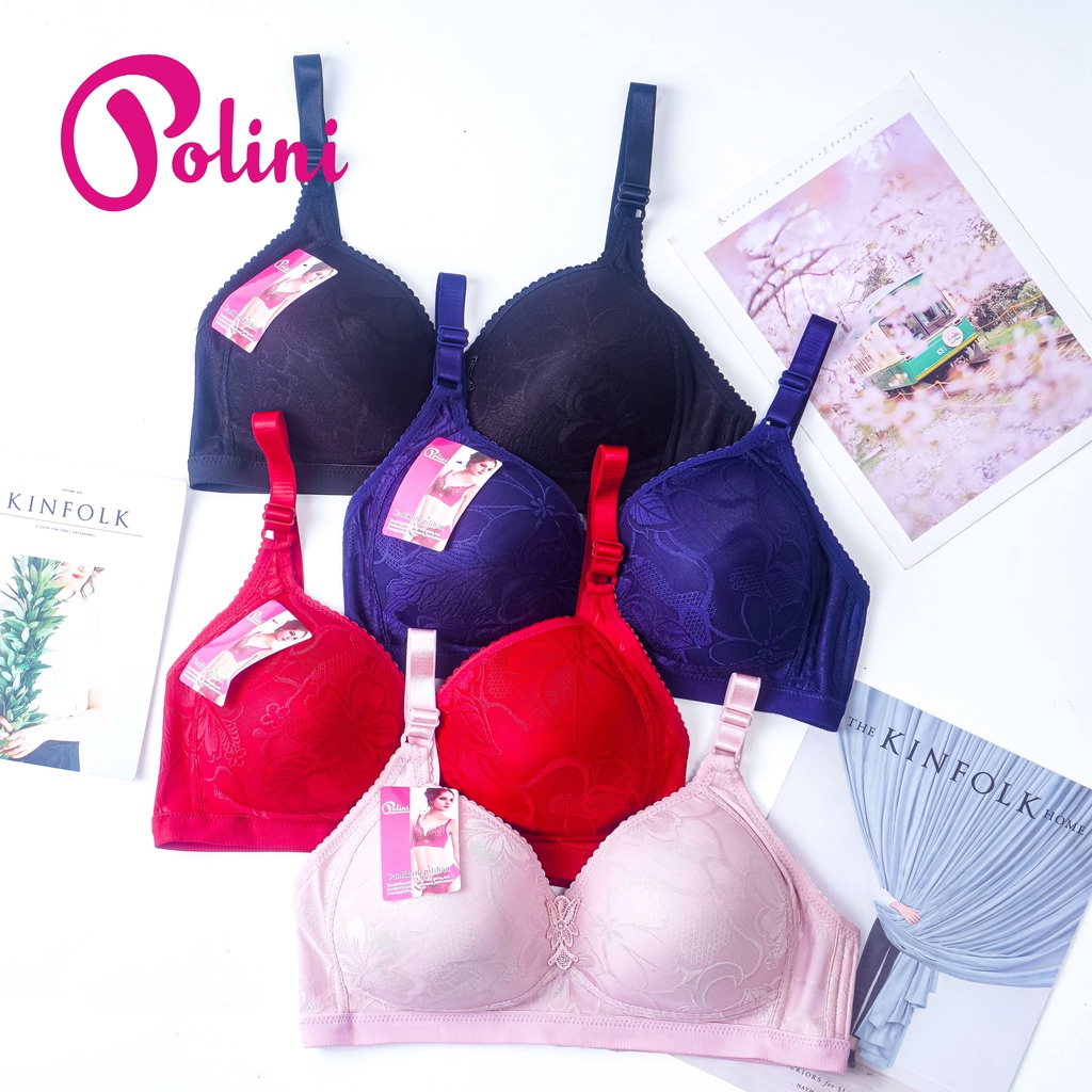 BEE - Bra Bh Wanita Polini Bh Jumbo Tanpa Kawat Pakaian Dalam Wanita D09