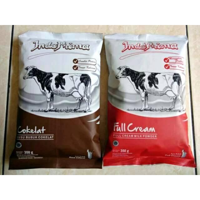 

Susu gemuk indoprima Fullcream rasa cokelat 350 gram