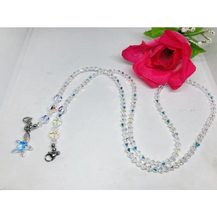 Strap Tali Gantungan Lanyard Kalung Masker Swarovski Ori