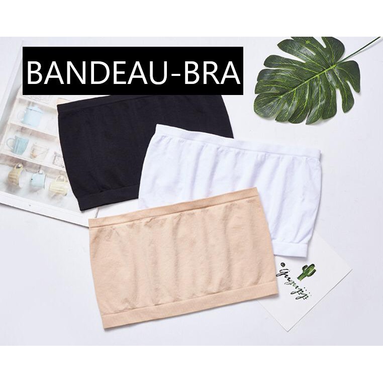 Retaily Bandeau Bra Kemben Bra Tanpa Kawat Polos Strapless Fashion Wanita Polos