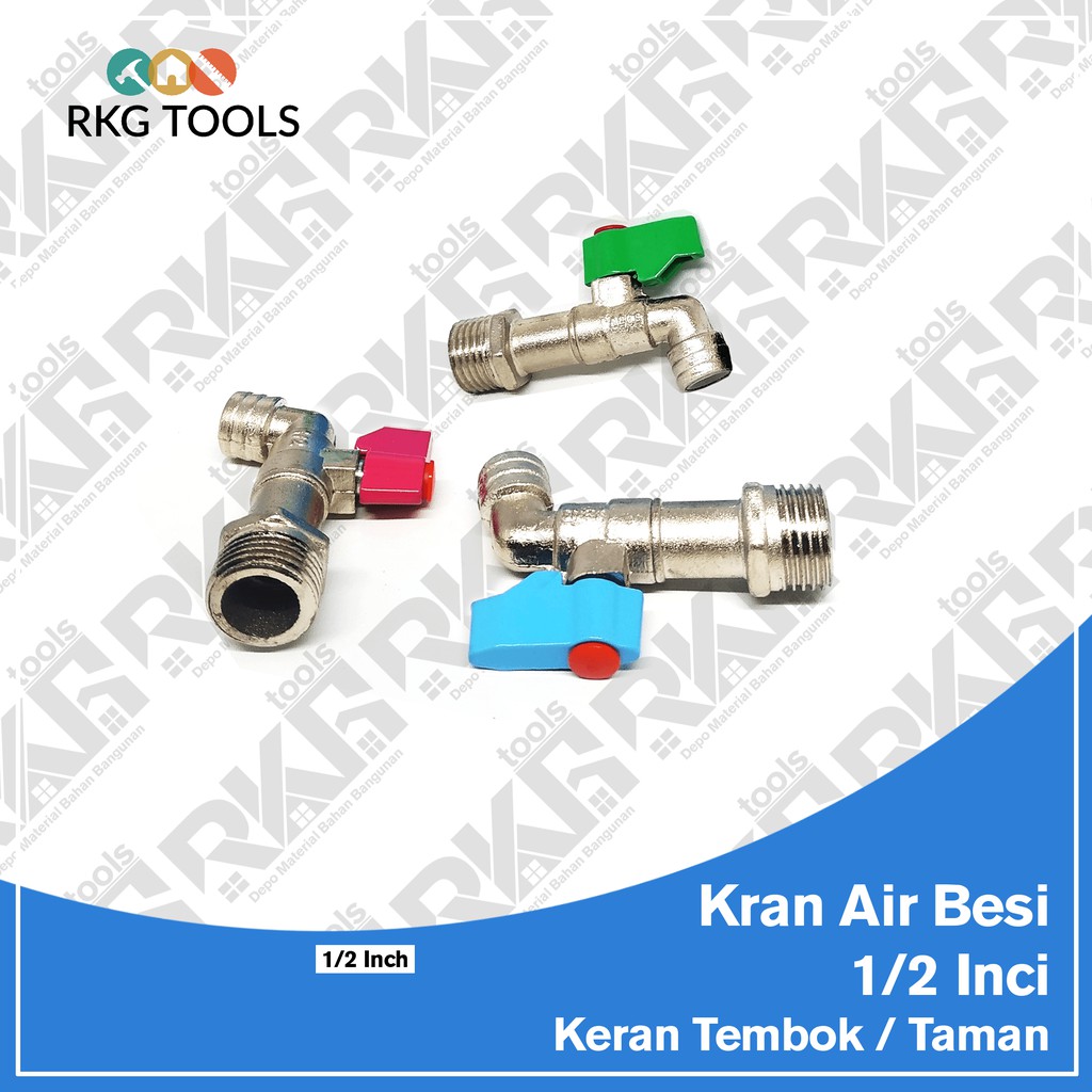 Kran Air Besi 1/2 Inci Keran l Tembok l Taman