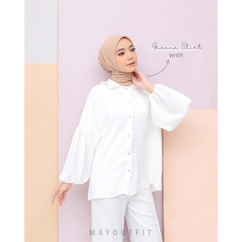 Mayoutfit Kemeja Blouse Putih