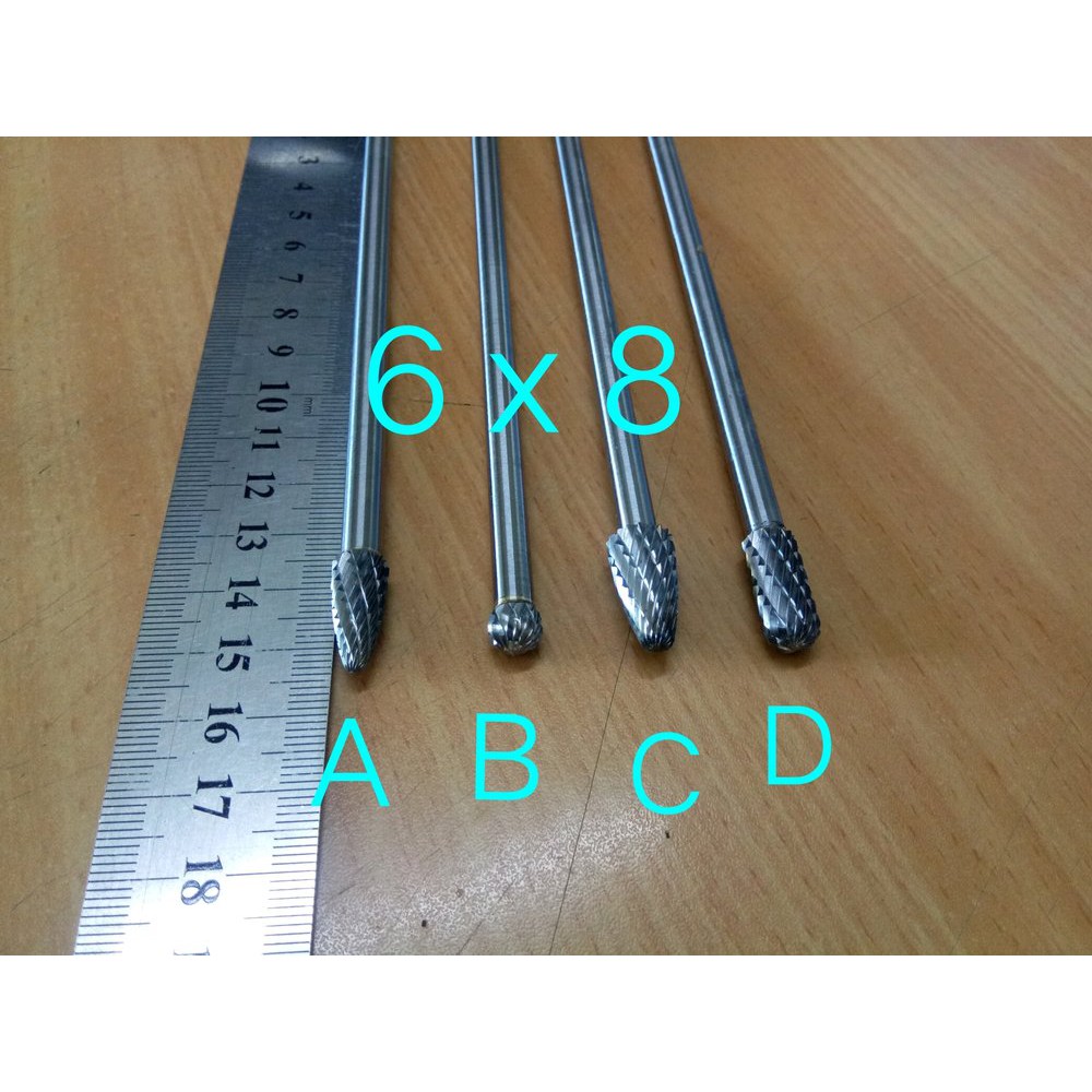 Mata bor tuner cun 6x8 mm 1 pcs porting karbid Berkualitas