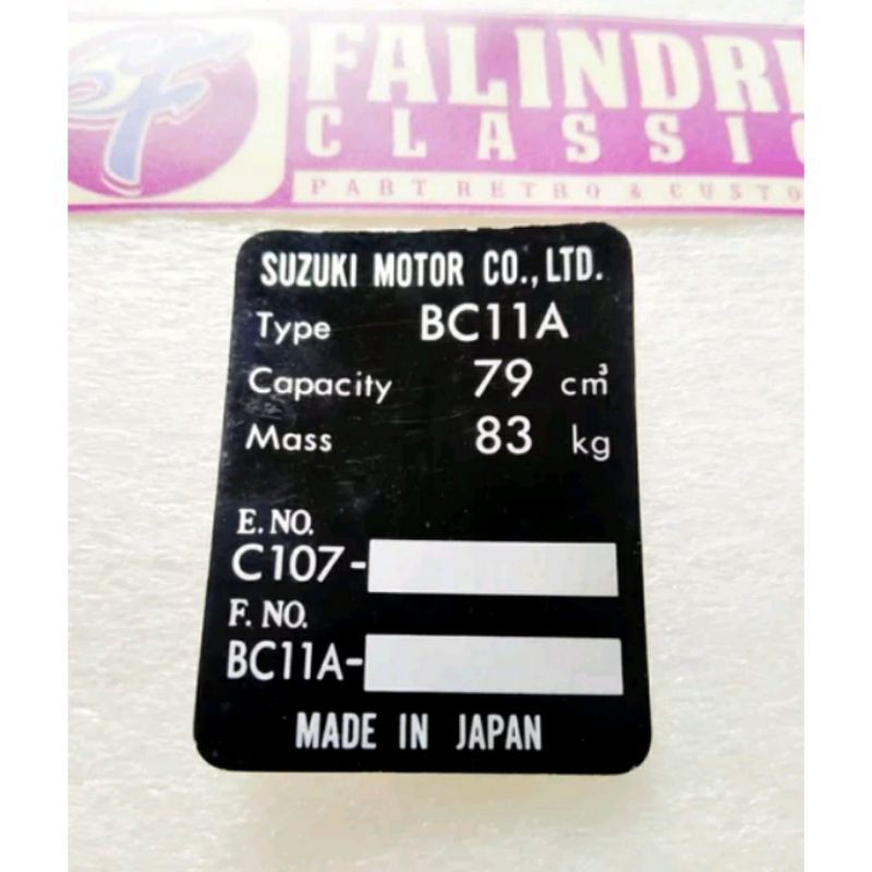 sticker rangka suzuki rc80 emblem frame suzuki rc80