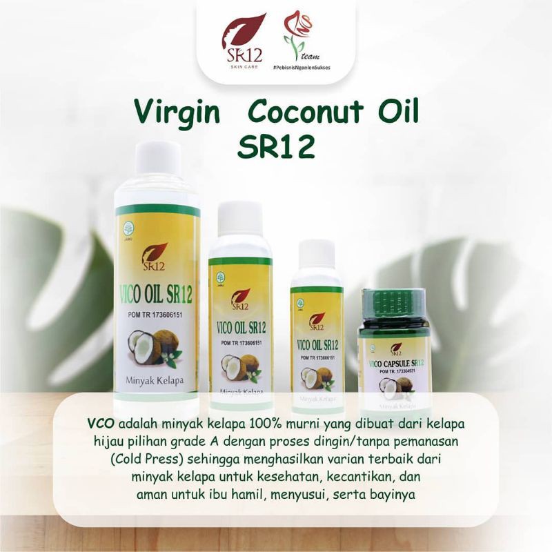 

VICO SR12 MINYAK KELAPA MURNI 100% / IMUN BOOSTER !! VIRGIN COCONUT OIL