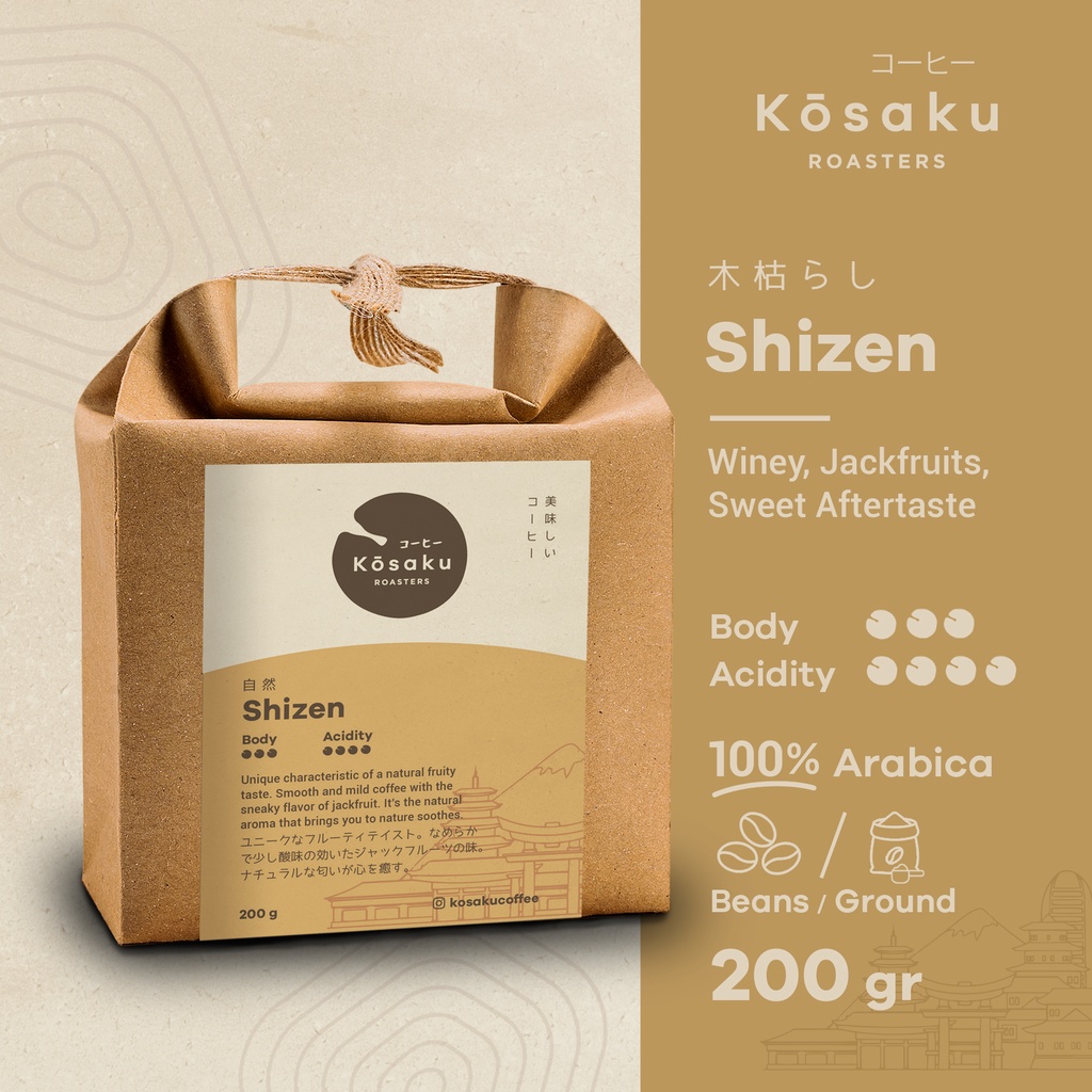 

Kosaku Shizen Coffee 200gr Biji Kopi Arabika - Coffee Beans