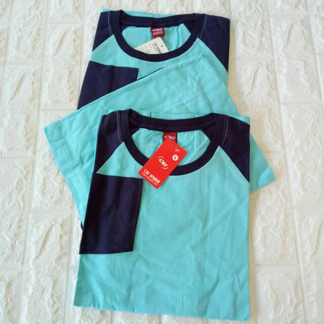 kaos raglan polos panjang BIRULANGIT-NAVY  uk M L XL XXL