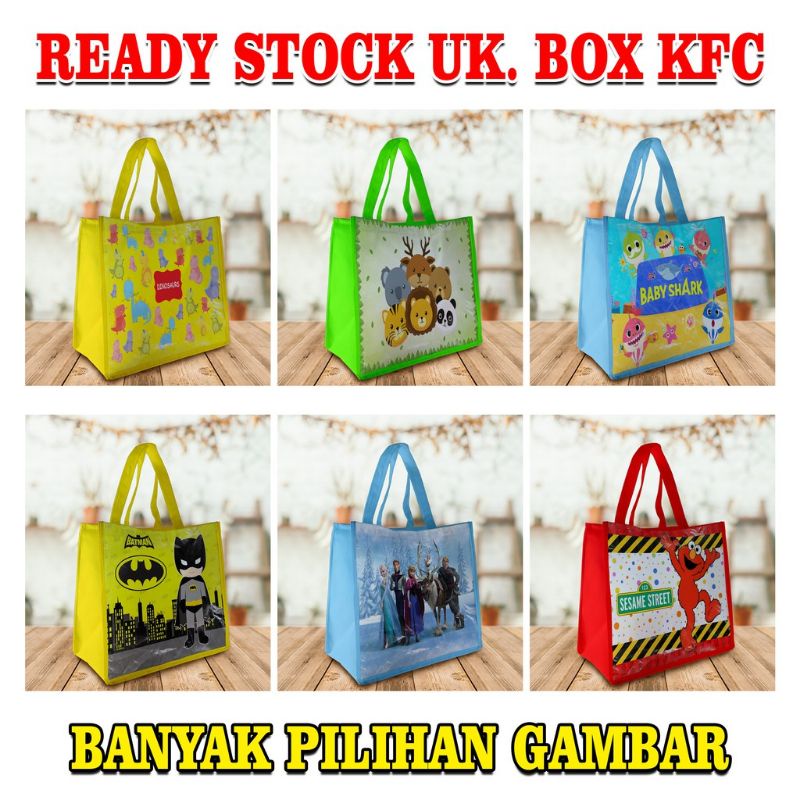 

Ready Stok Tas/Goodie Bag Ultah Kotak Muat Box KFC Termurah
