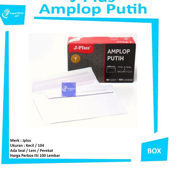 

۝ Amplop Jplus Merah Ukuran 104 80gsm Peel & Seal ☆