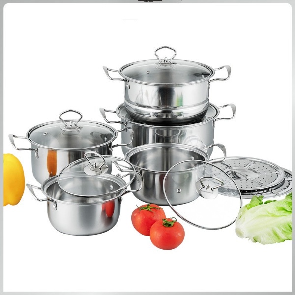 PANCI SET STEAMER 5PCS + TUTUP KACA