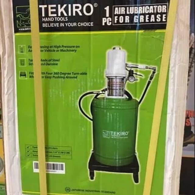 TEKIRO AT-AL1128 Pompa gemuk 20 liter with angin kompresor / pompa stempet / grease