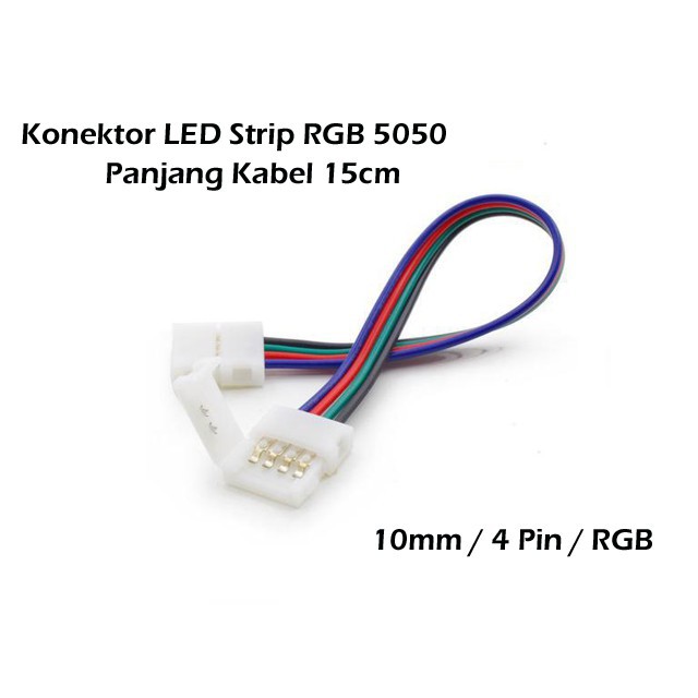 [DEV-9016] KABEL JEPIT 2 SISI LED STRIP RGB 3528/5050