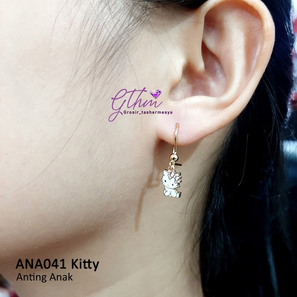 Anting Anak Kitty Cat Kucing Meong Lucu Perhiasan Import Fashion Anti Karat Bisa dipakai sehari-hari ANA041 gthm