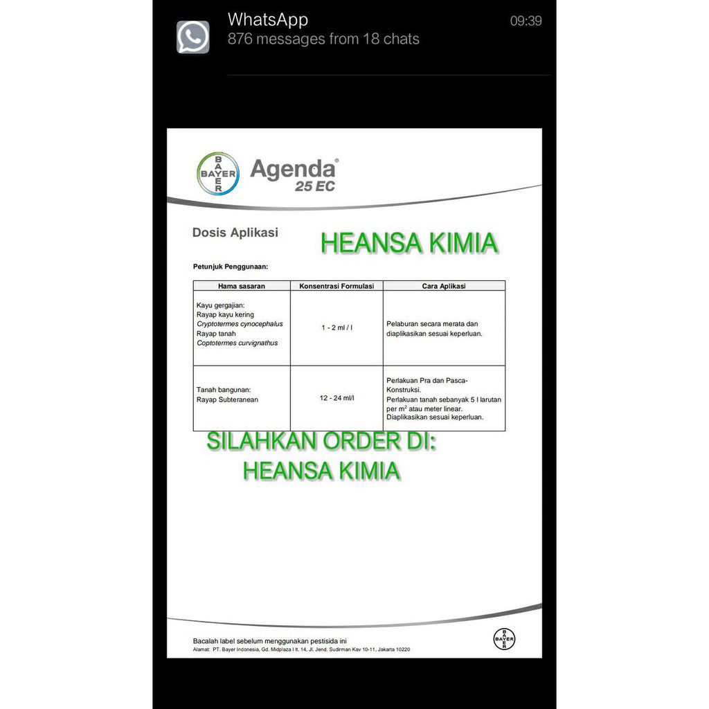 ANTI RAYAP AGENDA 25EC - 100ML